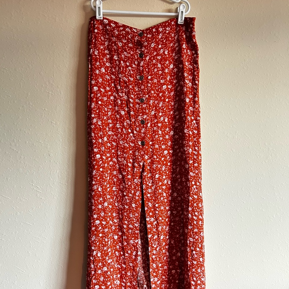 Wild Fable Rust Floral Skirt